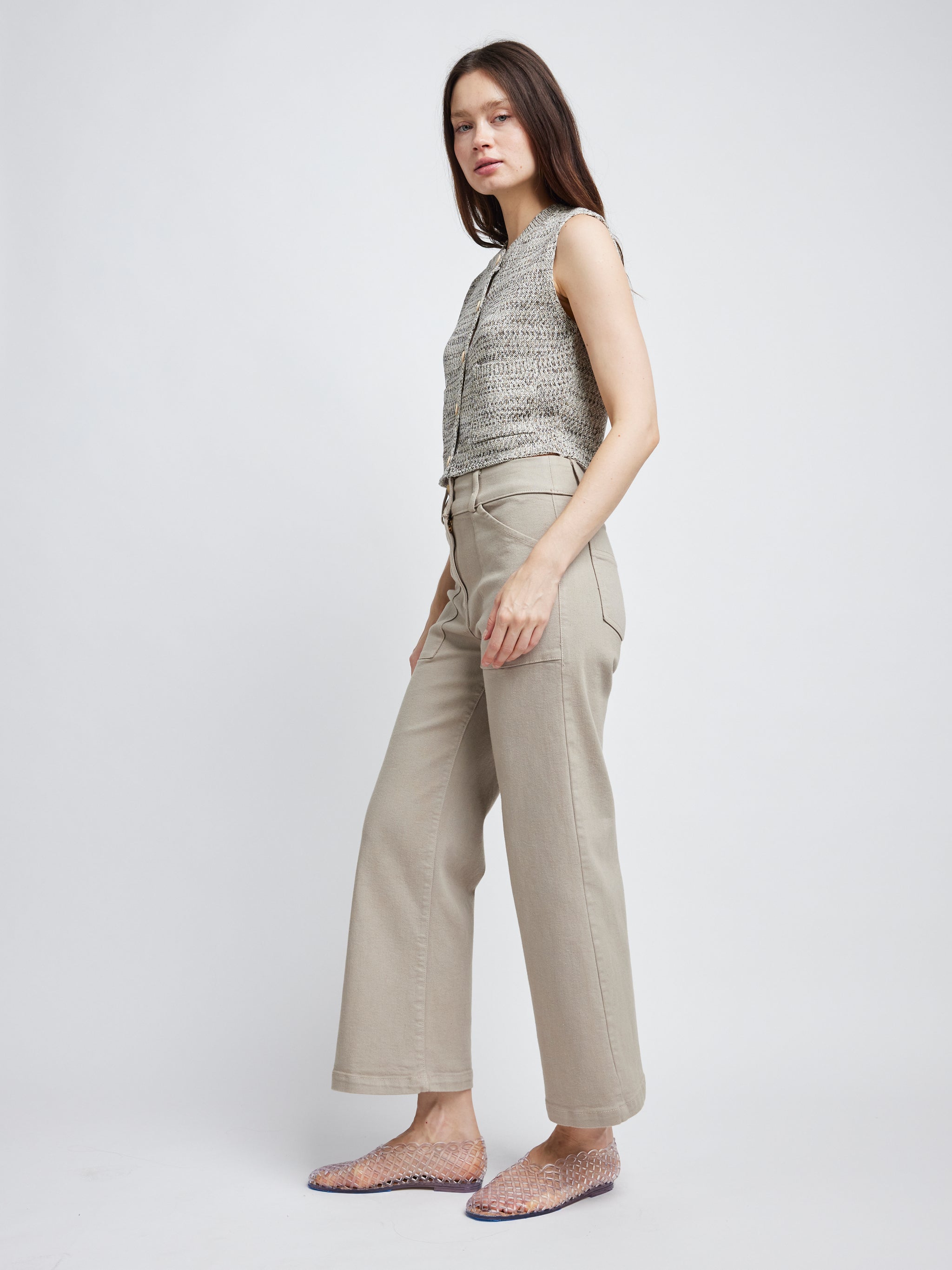 Adaline Sweater Vest – Self Contrast